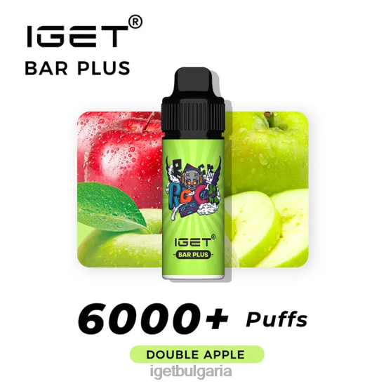 IGET Wholesale - bar плюс 6000 впръсквания BB02D245 двойна ябълка