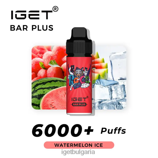 IGET Vapes On Sale - bar плюс 6000 впръсквания BB02D247 лед от диня