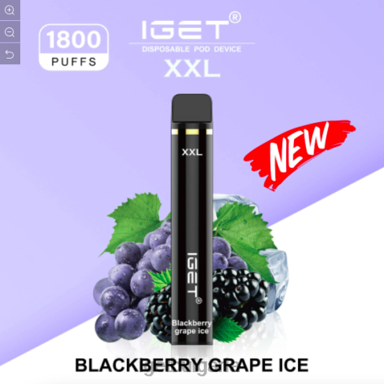 IGET Vape - xxl - 1800 впръсквания BB02D597 къпинов гроздов лед